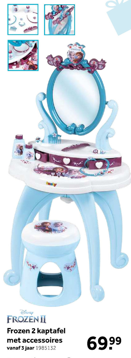 kralen gelijkheid baan Disney Frozen kinderkaptafel folder aanbieding bij Intertoys - details