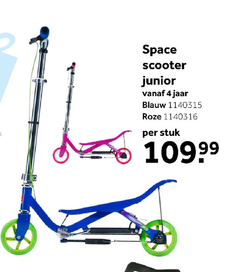 Alvast lekkage mezelf SpaceScooter kinderstep folder aanbieding bij Intertoys - details