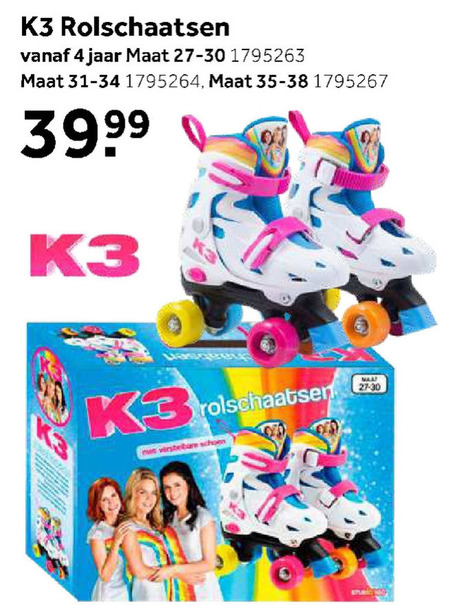 dreigen juni hoofdstad K3 rolschaatsen folder aanbieding bij Intertoys - details