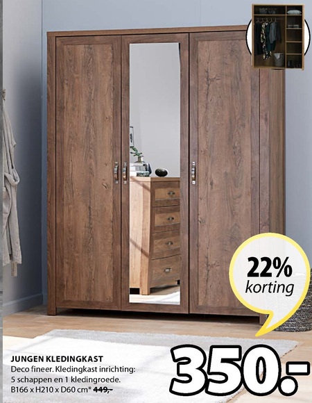 garderobekast folder aanbieding Jysk details