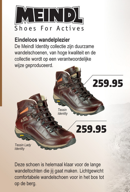 Geleend Gunst Raar Meindl wandelschoenen folder aanbieding bij Bever - details