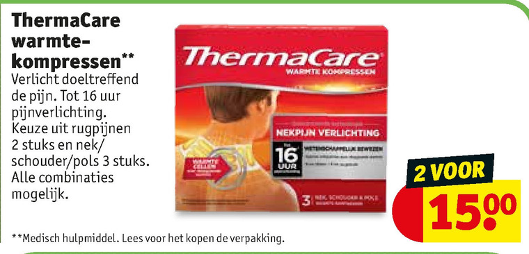 Wind Numeriek Laster ThermaCare warmtecompres folder aanbieding bij Kruidvat - details