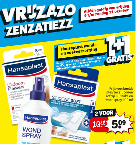 Hansaplast   blaarpleisters, wondverzorging folder aanbieding bij  Kruidvat - details