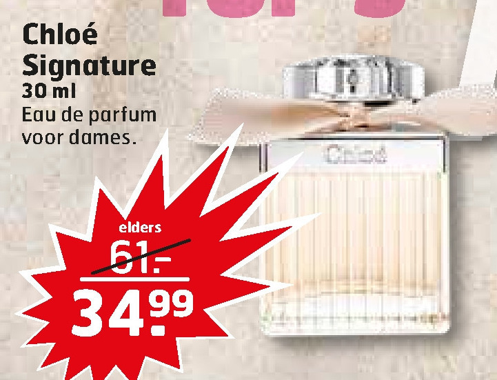 hypotheek Acrobatiek verbinding verbroken Chloe eau de parfum folder aanbieding bij Trekpleister - details