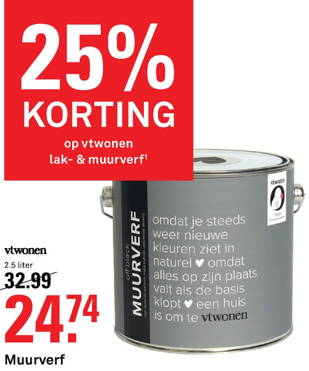 VT Wonen   muurverf, lak folder aanbieding bij  Karwei - details