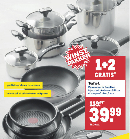 Calamiteit trimmen Stemmen Tefal koekenpan, steelpan folder aanbieding bij Makro - details