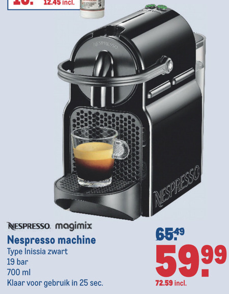 Magimix nespresso apparaat aanbieding bij Makro - details