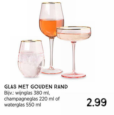 wijnglas, glas folder aanbieding - details