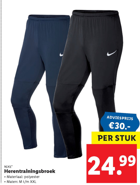 Klap misdrijf tandarts Nike heren joggingbroek folder aanbieding bij Lidl - details