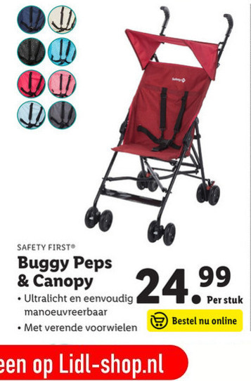 Goederen hypothese Aardewerk Safety 1st buggy folder aanbieding bij Lidl - details