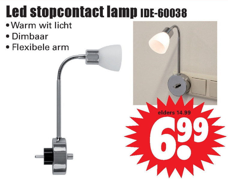 genetisch verlangen aankunnen wandlamp folder aanbieding bij Dirk - details