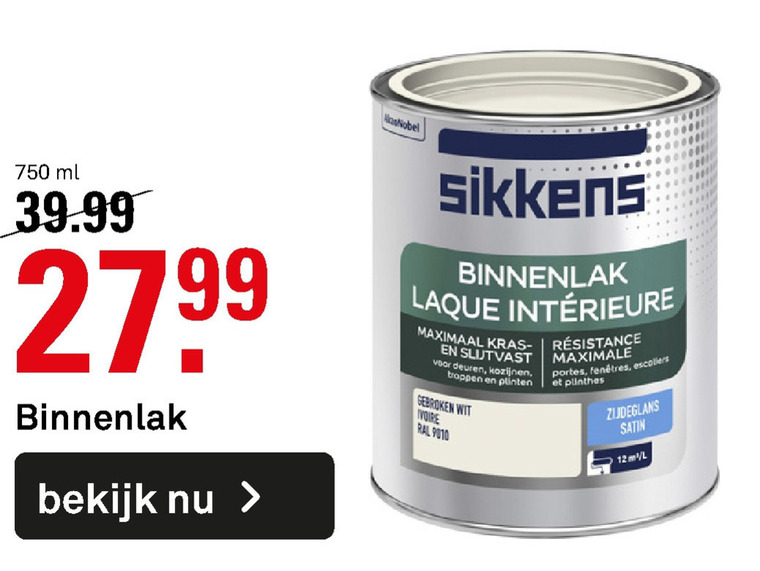 Sikkens lak folder aanbieding bij - details