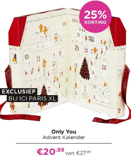 Contour streng Dijk Only you adventskalender folder aanbieding bij Ici Paris XL - details