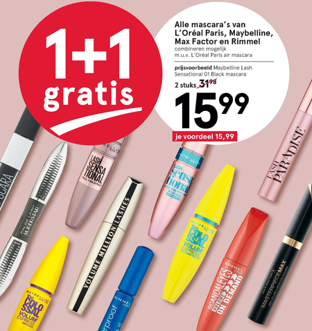 Uitgang een schuldeiser verdediging Max Factor mascara folder aanbieding bij Etos - details