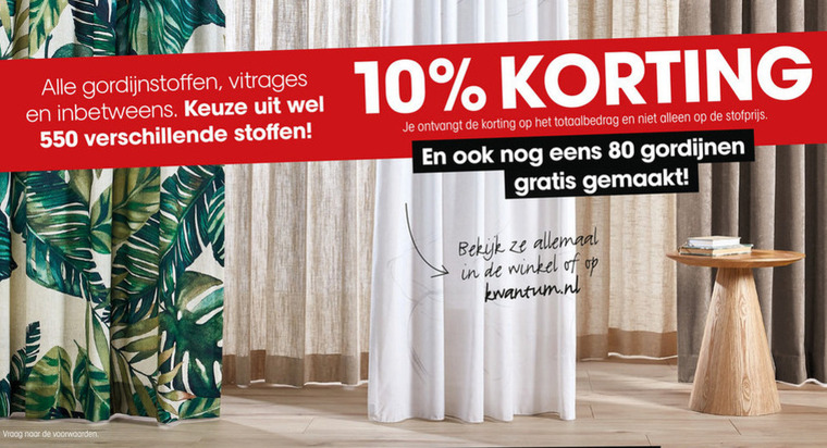 gordijnstof aanbieding bij Kwantum details