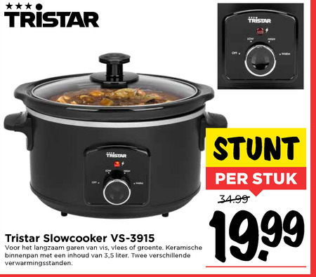 Bloesem chaos Delegeren Tristar slowcooker folder aanbieding bij Vomar - details