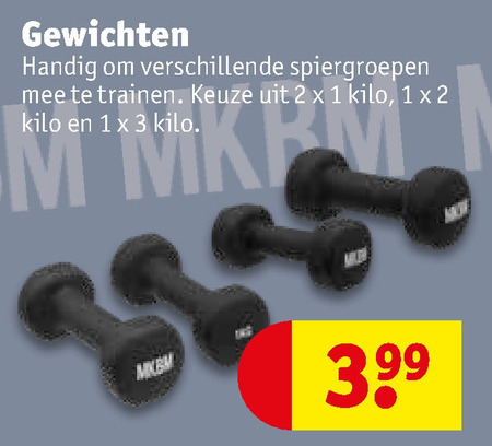 pad Supermarkt marmeren aerobics halters folder aanbieding bij Kruidvat - details