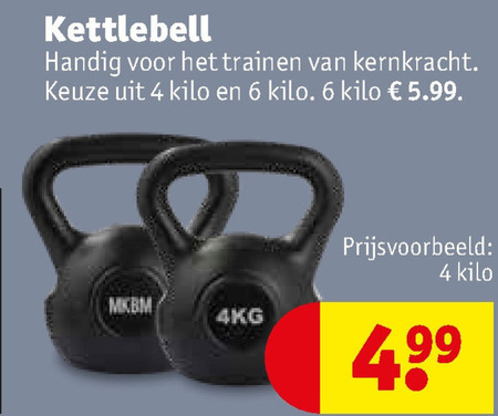 kettlebell aanbieding Kruidvat - details