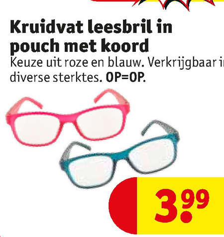 harpoen Rondsel glas Kruidvat Huismerk leesbril folder aanbieding bij Kruidvat - details