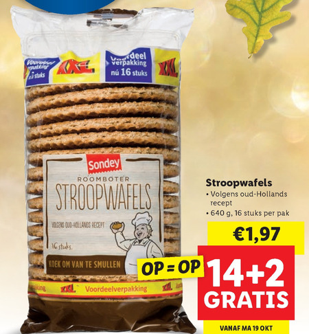 Sondey stroopwafels folder aanbieding bij Lidl - details