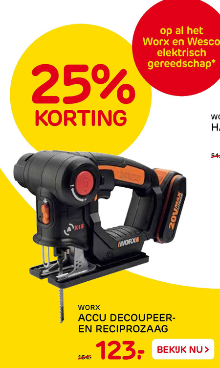 Belangrijk nieuws Nodig hebben Steil Worx decoupeerzaag folder aanbieding bij Praxis - details