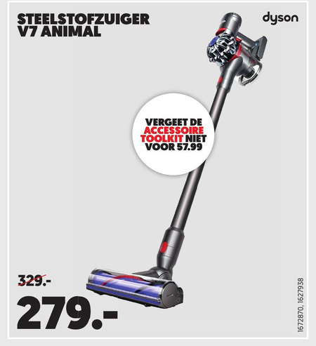 grootmoeder Reiziger Kritiek Dyson steelstofzuiger folder aanbieding bij Mediamarkt - details