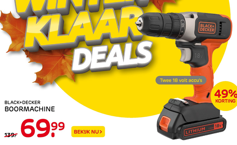 betreden twijfel Tochi boom Black and Decker accuboormachine folder aanbieding bij Praxis - details