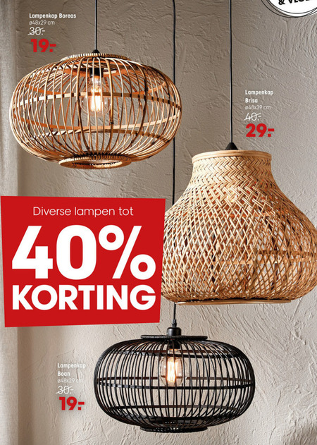 Normalisatie relais helder lampenkap, hanglamp folder aanbieding bij Kwantum - details