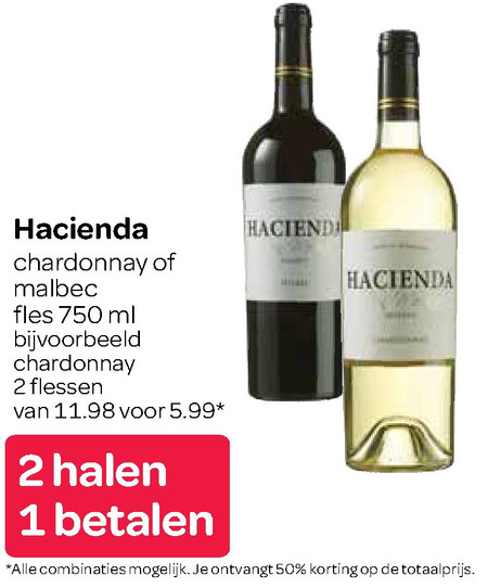 Hacienda   witte wijn, rode wijn folder aanbieding bij  Spar - details