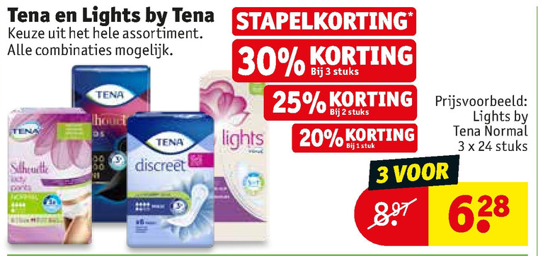 Tena Lady folder aanbieding bij Kruidvat - details