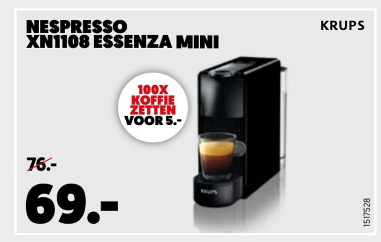 Kerstmis omvatten hengel Krups nespresso apparaat folder aanbieding bij Mediamarkt - details