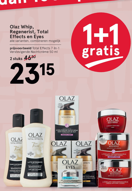 Ontwikkelen hooi deken Olaz dagcreme, nachtcreme folder aanbieding bij Etos - details