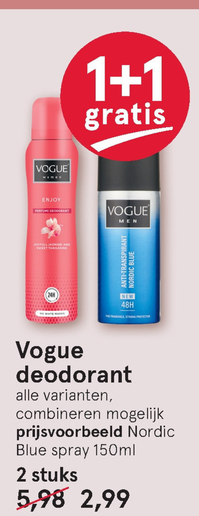 Vogue deodorant folder aanbieding Etos - details