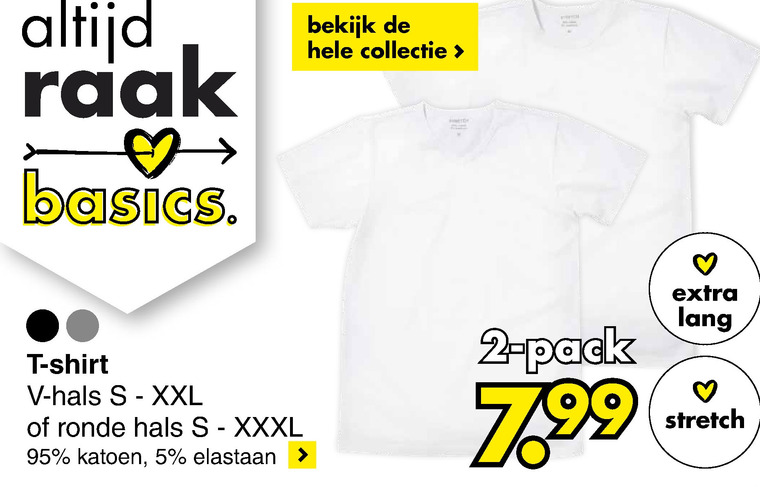 heren t shirt folder aanbieding bij Wibra details