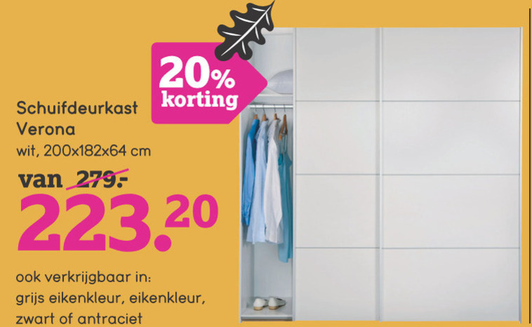 Maak los Inspectie Voetzool zweefdeurkast folder aanbieding bij Leenbakker - details