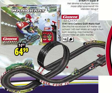 zwak Korea Slaapzaal Super Mario Kart elektrische racebaan folder aanbieding bij ToyChamp -  details