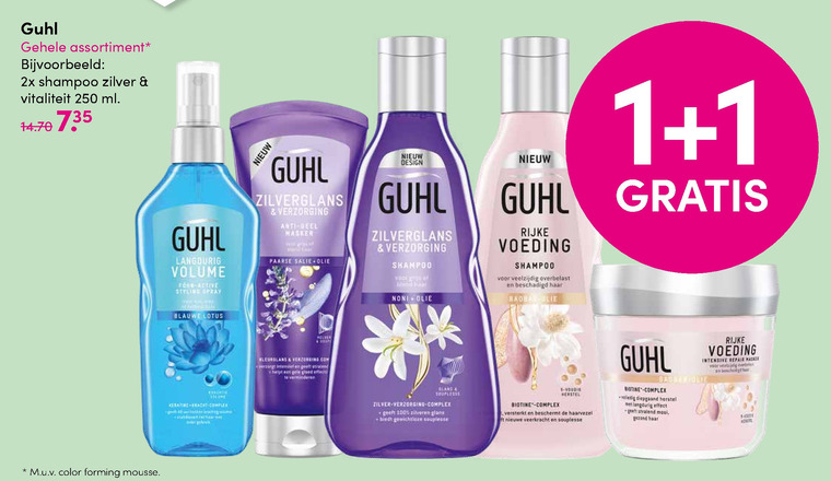 Guhl   shampoo, conditioner folder aanbieding bij  DA - details