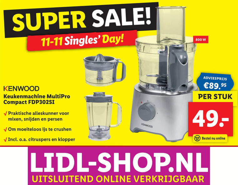 hoog Hechting Maak een sneeuwpop Kenwood keukenmachine folder aanbieding bij Lidl - details