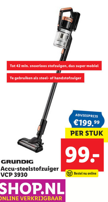 formule Revolutionair salon Grundig steelstofzuiger folder aanbieding bij Lidl - details