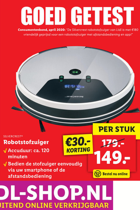 Opiaat regisseur ornament SilverCrest robotstofzuiger folder aanbieding bij Lidl - details