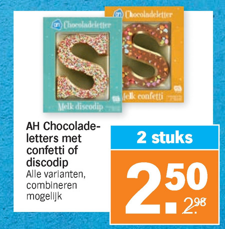 Albert Heijn Huismerk   chocoladeletter folder aanbieding bij  Albert Heijn - details