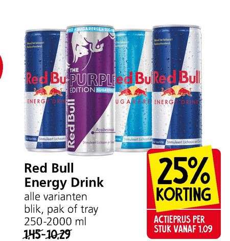 Red Bull   energiedrank folder aanbieding bij  Jan Linders - details