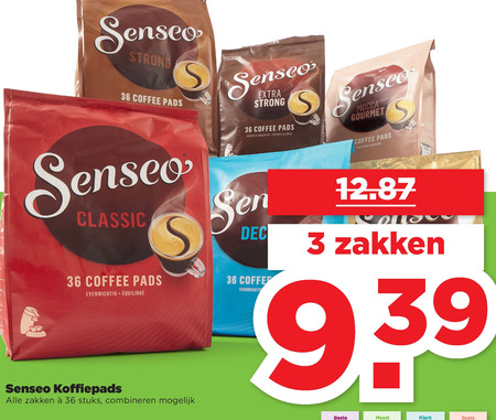 helpen mannelijk blok Douwe Egberts Senseo koffiepad folder aanbieding bij Plus - details