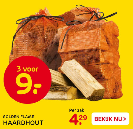 Alstublieft Goedaardig middag Golden Flame haardhout folder aanbieding bij Praxis - details