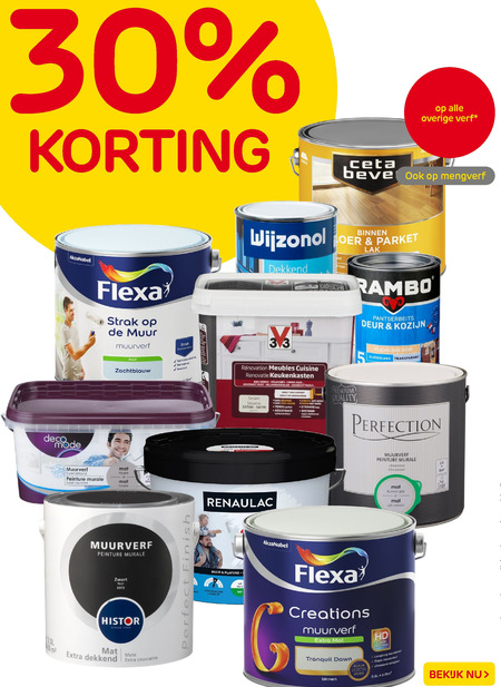 Histor mengverf, muurverf folder aanbieding Praxis - details