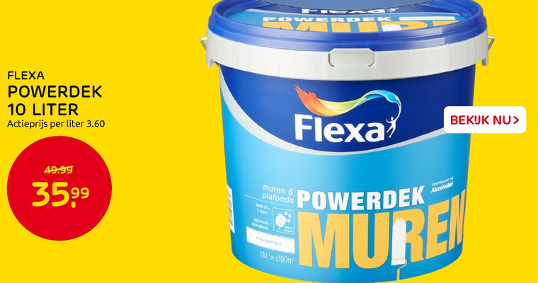 Flexa muurverf folder aanbieding bij Praxis -