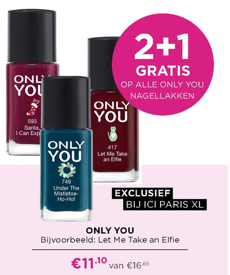 Only you nagellak folder aanbieding bij Paris - details