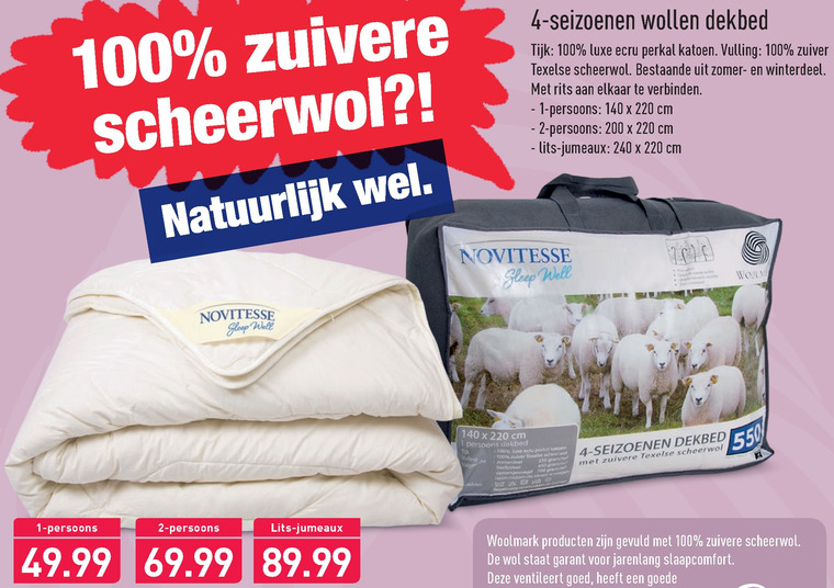 dekbed folder aanbieding Aldi - details