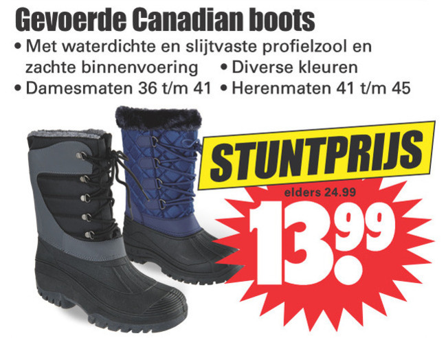 heel Riskeren baai heren snowboots, dames snowboots folder aanbieding bij Dirk - details