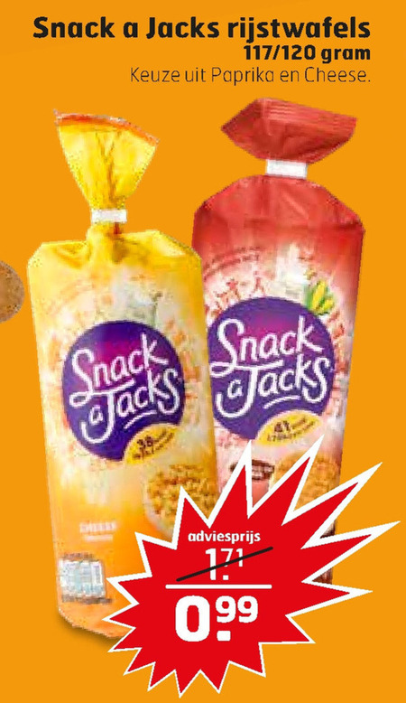 Snack a Jacks   rijstwafels folder aanbieding bij  Trekpleister - details